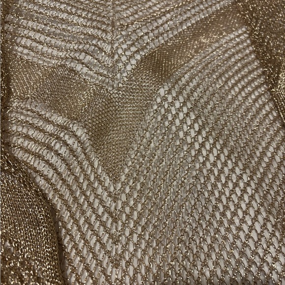 Rose gold Sheer Metallic Knit Cover-Up - Picture 5 of 7